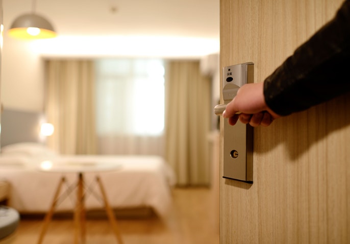 Hotellrom som åpnes